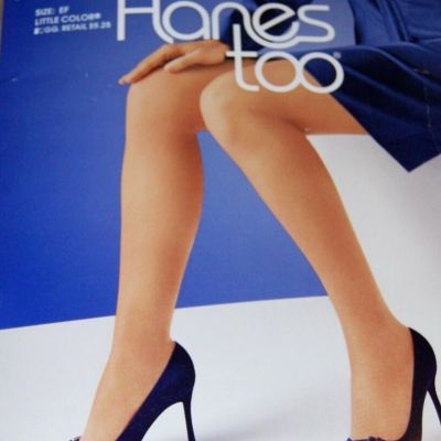 Y2K NWT Hanes Too Day Sheer Control Top Sandal foot Pantyhose Size EF  S 137 USA